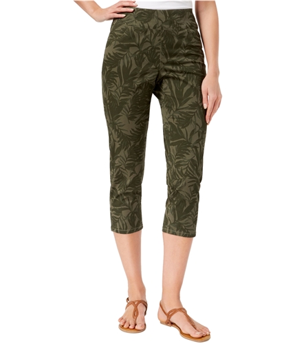 Style & Co. Womens Tropic Travels Casual Cropped Pants green 18x23