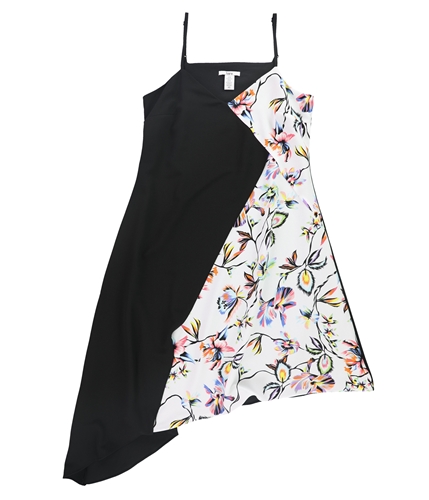 bar III Womens Colorblocked Hem Asymmetrical Dress whprismlil XS