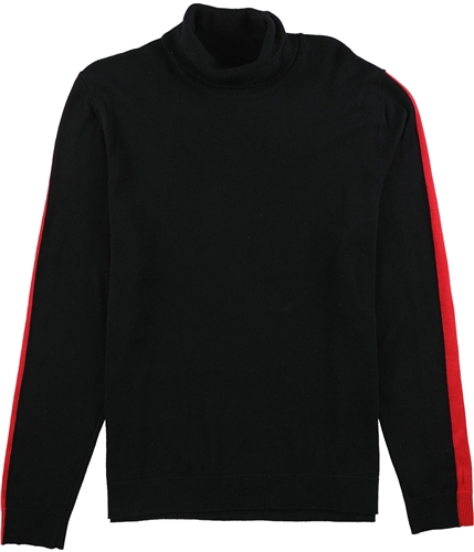 Alfani Mens Striped-Sleeve Knit Sweater blackwhite M