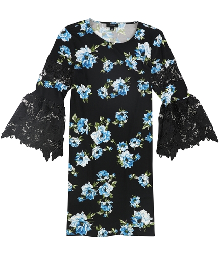 Alfani Womens Angel-Sleeve Shift Dress black 2