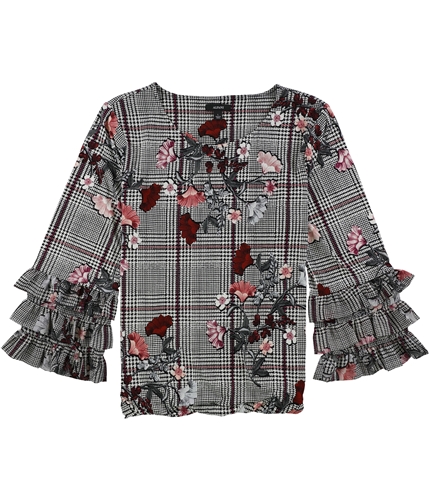 Alfani Womens Floral Pullover Blouse flrpwrply M