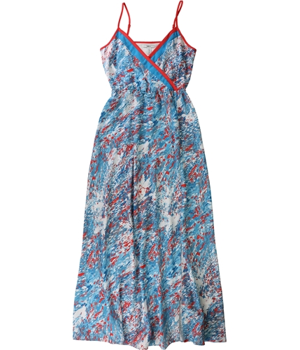 bar III Womens Printed A-line Maxi Dress rainswept XXS
