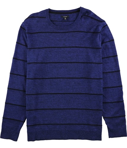 Alfani Mens Stripe Pullover Sweater black L