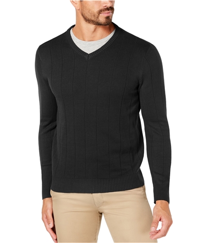 Club Room Mens Textured Pullover Sweater deepblack S