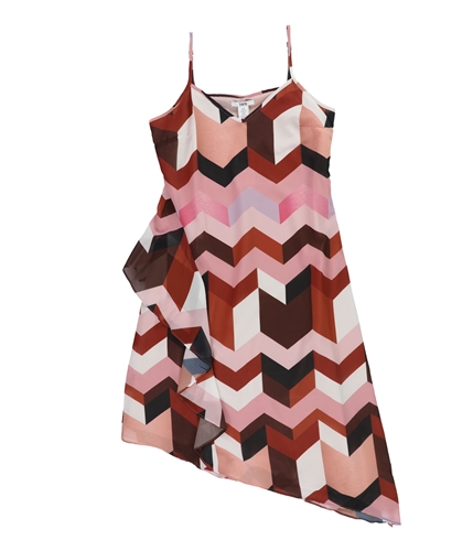 bar III Womens Geometric A-line Asymmetrical Dress italiapatchwork XS