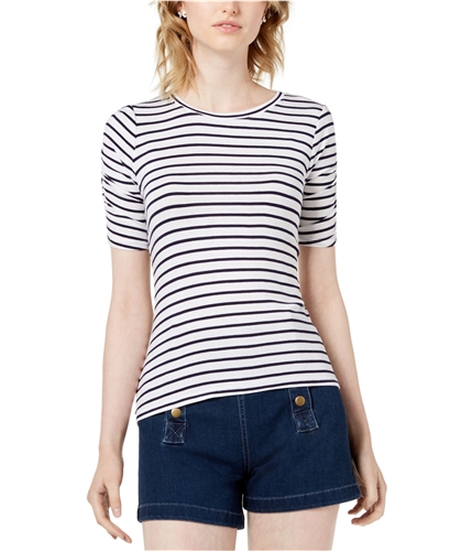 maison Jules Womens Striped Basic T-Shirt brightwhiteco XS