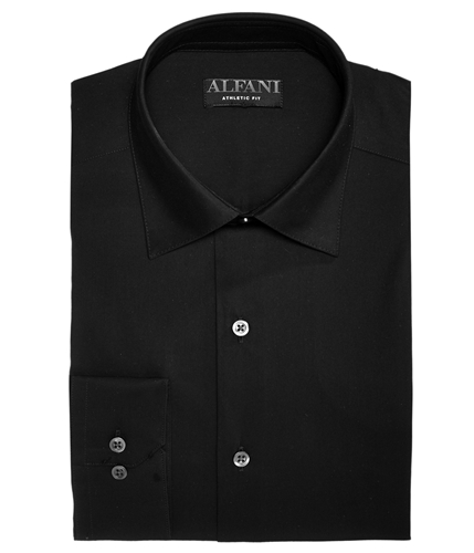 Alfani Mens AlfaTech Button Up Dress Shirt black 22