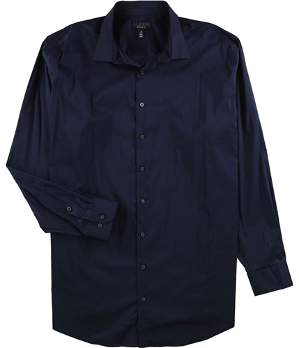 Alfani Mens Tech Button Up Dress Shirt black 18.5