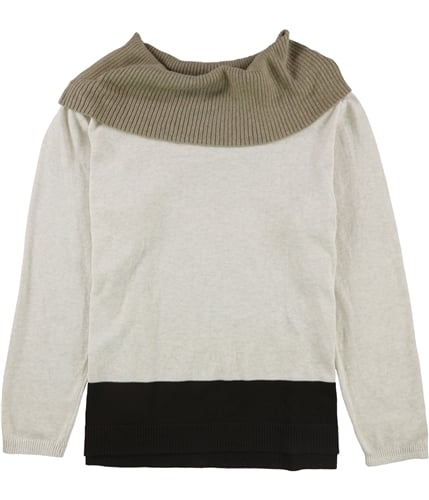 Karen Scott Womens Colorblock Pullover Sweater neutralcombo 2XL