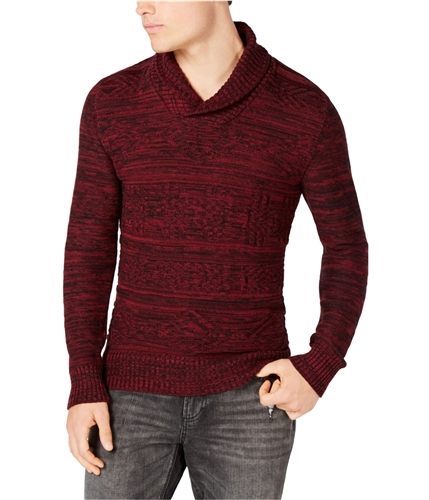 American Rag Mens Jacquard Shawl Collar Pullover Sweater black S