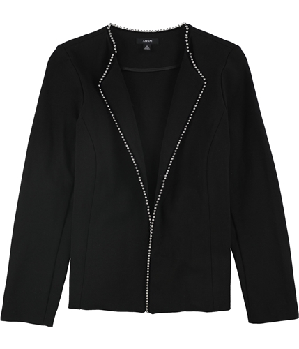 Alfani Womens Beaded Edge Blazer Jacket black 12P
