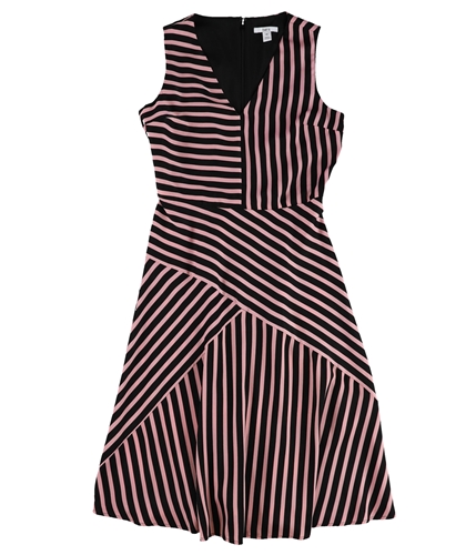 bar III Womens Mixed-Stripe Fit & Flare Dress pnkpolishstrp XXS