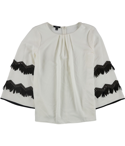 Alfani Womens Embellished Pullover Blouse cloud 1X