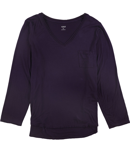 Alfani Womens Solid Pajama Sleep T-shirt purple 2XL
