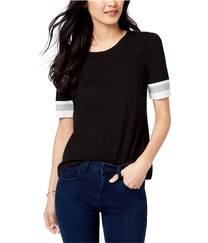 Maison Jules Womens Puffed Sleeve Varsity Basic T-Shirt