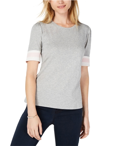 maison Jules Womens Puffed Sleeve Varsity Basic T-Shirt deepblack XS
