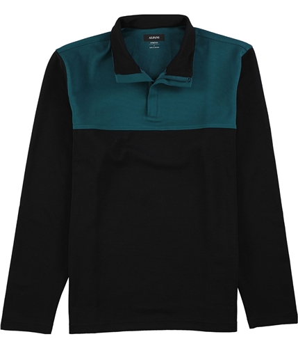 Alfani Mens Colorblock 1/4 Zip Jacket emeraldteal L