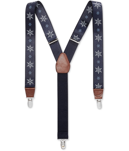 Club Room Mens Snowflake Medium Suspenders navy One Size