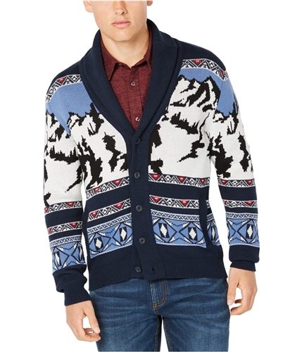 American Rag Mens Mountain Cardigan Sweater basicnavy S