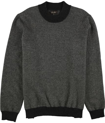 Tasso Elba Mens Herringbone Pullover Sweater charcoal S