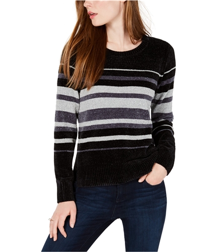 maison Jules Womens Chenille Pullover Sweater black XXS
