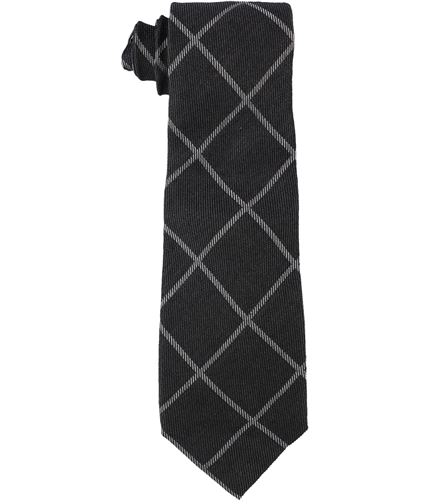 Tasso Elba Mens Parisi Grid Self-tied Necktie black One Size