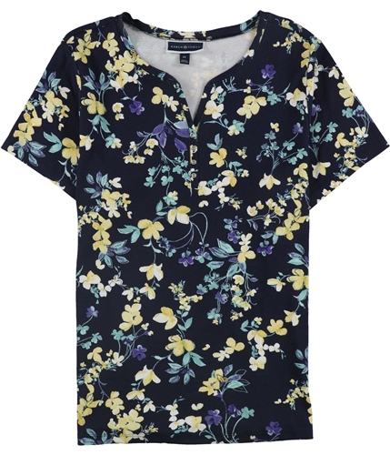 Karen Scott Womens Short-Sleeve Basic T-Shirt navy 2X