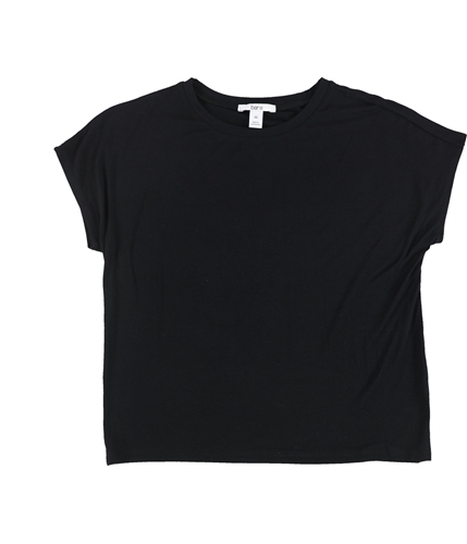 bar III Womens Solid Crop Basic T-Shirt black XS