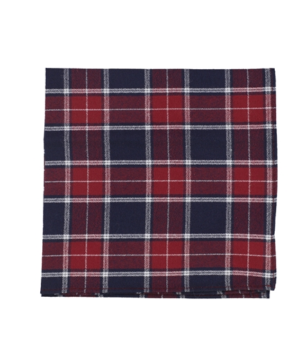 bar III Mens Merrit Check Pocket Square red One Size