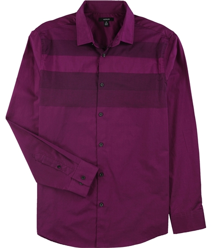 Alfani Mens Colorblocked Button Up Shirt pink S