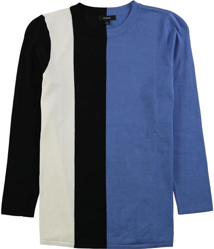 Alfani Womens Vertical Colorblock Basic T-Shirt navy S