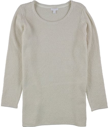 Charter Club Womens Seed Stitch Pullover Sweater natural 1X