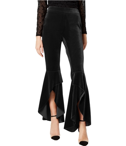 I-N-C Womens Velvet Casual Trouser Pants black 4x31