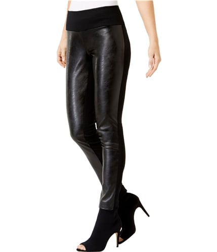 I-N-C Womens Faux Leather Casual Leggings black 2x29