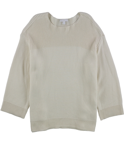 Charter Club Womens Ribbed Knit Pullover Sweater ivory M