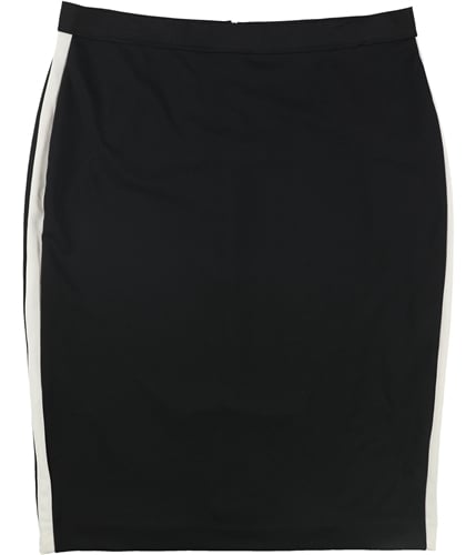Alfani Womens Side Stripe Midi Skirt black S