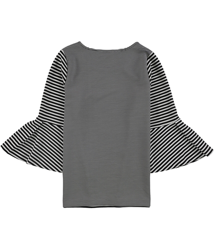Alfani Womens Striped Pullover Blouse black S