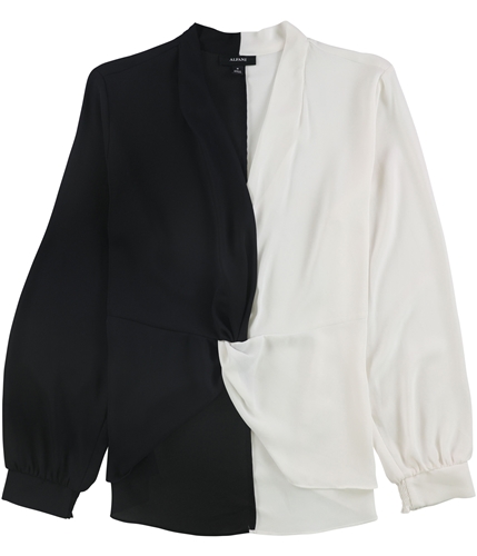 Alfani Womens Twist Pullover Blouse black XS