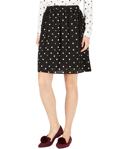 maison Jules Womens Polka Dot Midi Skirt black XXS