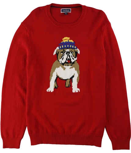Club Room Mens Bulldog Pullover Sweater mediumred S