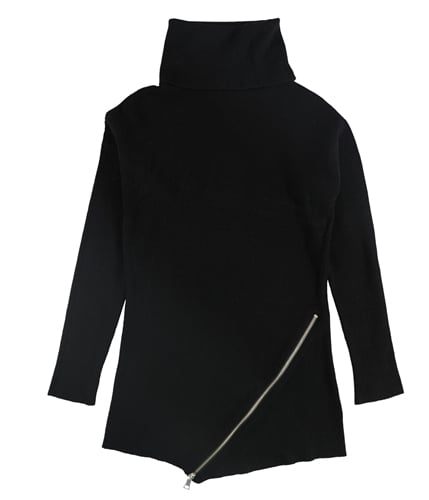 bar III Womens Zipper Tunic Sweater black XS