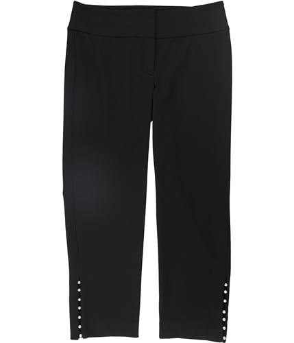 Alfani Womens Pear Trim Casual Cropped Pants black 4x25