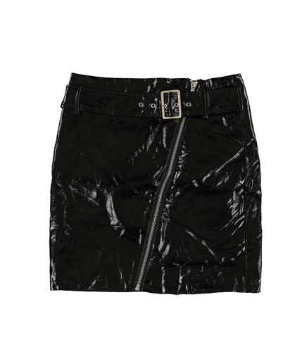 bar III Womens Patent Leather Mini Skirt black XXS