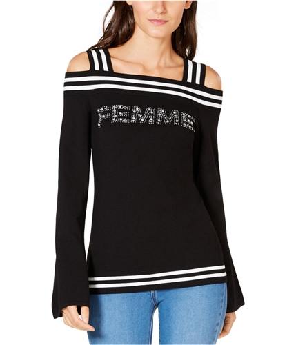 I-N-C Womens Femme Pullover Sweater black S