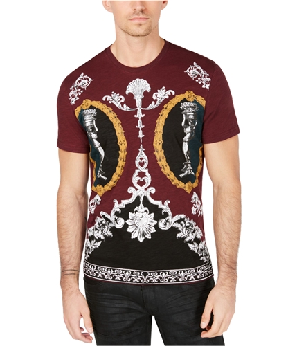 I-N-C Mens French Baroque Graphic T-Shirt portroyale S