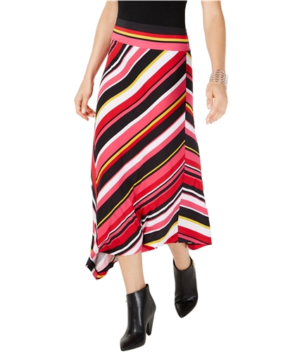 I-N-C Womens Striped Maxi Skirt multicolor S
