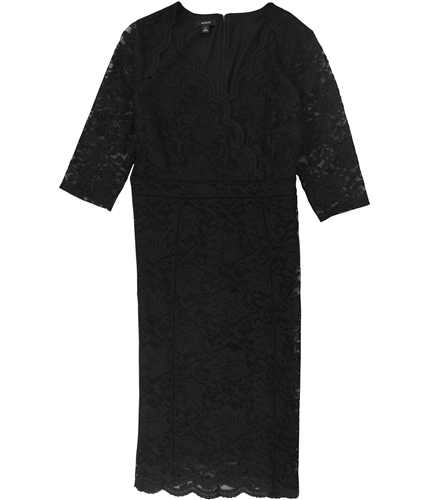 Alfani Womens Lace Sheath Dress black M