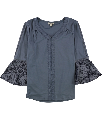Style & Co. Womens Lantern Sleeve Pullover Blouse avbkue L