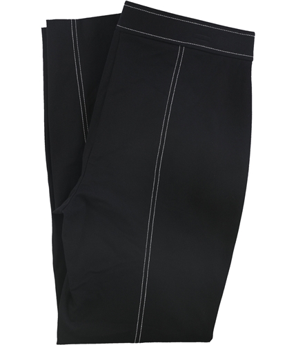 Alfani Womens Contrast Stitching Casual Trouser Pants black 4x29
