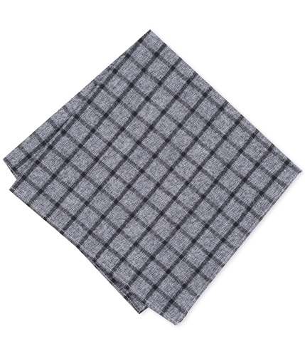 bar III Mens Bloomfield Check Pocket Square grey One Size